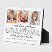Custom Elegant We houden van je Oma Fotocollage Fotoplaat (Zijkant)
