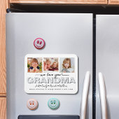 Custom Elegant We houden van je Oma Fotocollage Magneet