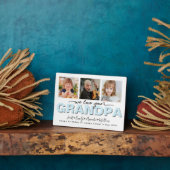 Custom Elegant We houden van je opa Fotocollage Fotoplaat (Zijkant)