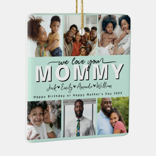 Custom Elegant we love you mom ornament (Rechts)