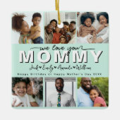Custom Elegant we love you mom ornament (Voorkant)