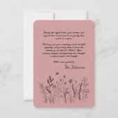 Custom Elegant Wildflower Funeral Thank You Card Bedankkaart (Voorkant)
