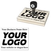 Custom Elegant XXL Large Business Logo and Text Rubberstempel (Gestempeld)