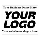 Custom Elegant XXL Large Business Logo and Text Rubberstempel (Afrduk)