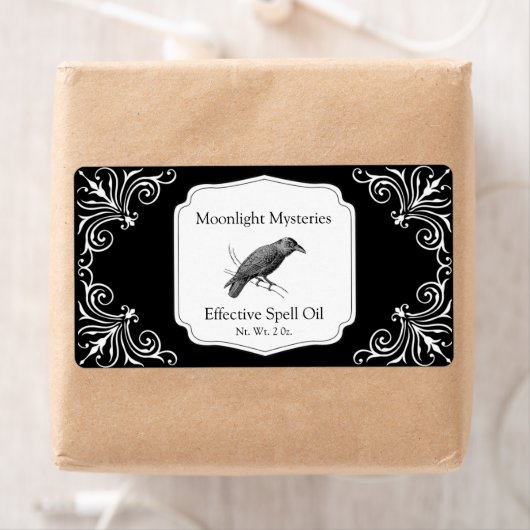 Custom Elegant Zwart Bloeiende Dropper Flessenlabe Etiket (Insitu)