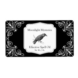 Custom Elegant Zwart Bloeiende Dropper Flessenlabe Etiket