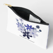 Custom elegante bloemenblauw violet paarse etui (Open)