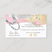 CUSTOM Elegante Handgemaakte Kralen Sieraden V2 R1 Visitekaartje (Achterkant)