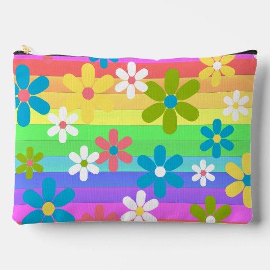 Custom Elegante regenboog bloemkleur turquoise bla Etui (Voorkant)