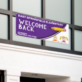 Custom Elementary Welcome Back to School Spandoek (Buitenkant Gebouw)
