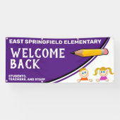 Custom Elementary Welcome Back to School Spandoek (Horizontaal)