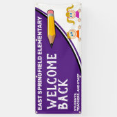 Custom Elementary Welcome Back to School Spandoek (Verticaal)
