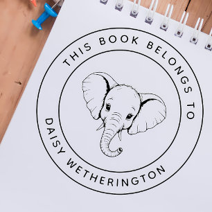 Custom Elephant Dit boek hoort bij de naam van Kin Zelfinktende Stempel
