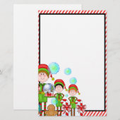 Custom Elf Holiday Briefpapier (Voorkant / Achterkant)