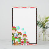 Custom Elf Holiday Briefpapier (Staand voorkant)