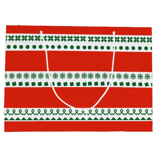 Custom Elf Uw Familie van Zes Inclusief Hond Grapp Groot Cadeauzakje (Achterkant)