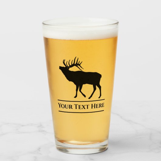 Custom Elk Hunting Beer Glass Tumblr Glas (Voorkant gevuld)