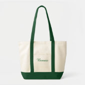 Custom Embroidered Canvas Tote Bag – Personalized  (Voorkant)