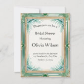 Custom Emerald Gold Luxury Invitation (Voorkant)