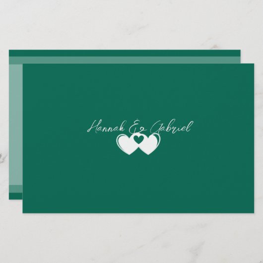 Custom Emerald Green Briefpapier (Voorkant / Achterkant)
