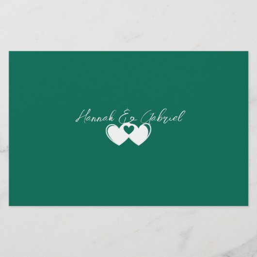 Custom Emerald Green Briefpapier (Voorkant)