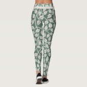 Custom Emerald Green Flower before wedding Leggings (Achterkant)