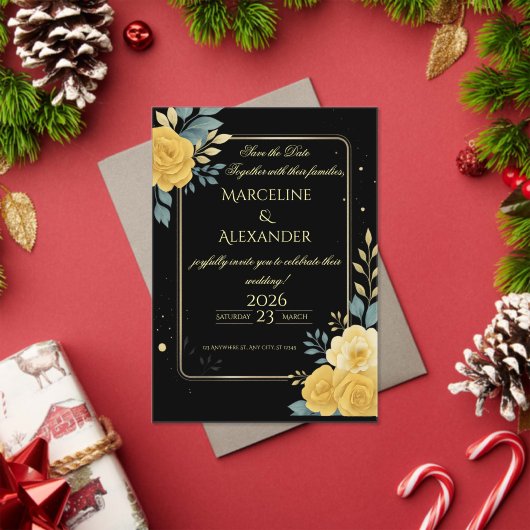 Custom Emerald & Ivory Botanical Invitation Acryl Uitnodigingen (Insity (Feestdagen))