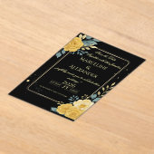 Custom Emerald & Ivory Botanical Invitation Acryl Uitnodigingen (Laagn)