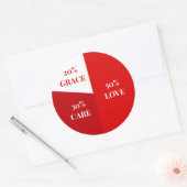 Custom Emotional Balance Pie Chart Poster  Ronde Sticker (Envelop)