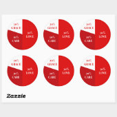 Custom Emotional Balance Pie Chart Poster  Ronde Sticker (Vel)