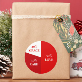 Custom Emotional Balance Pie Chart Poster  Ronde Sticker