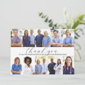 Custom Employee Appreciation 8 Photo Collage Bedankkaart (Staand voorkant)