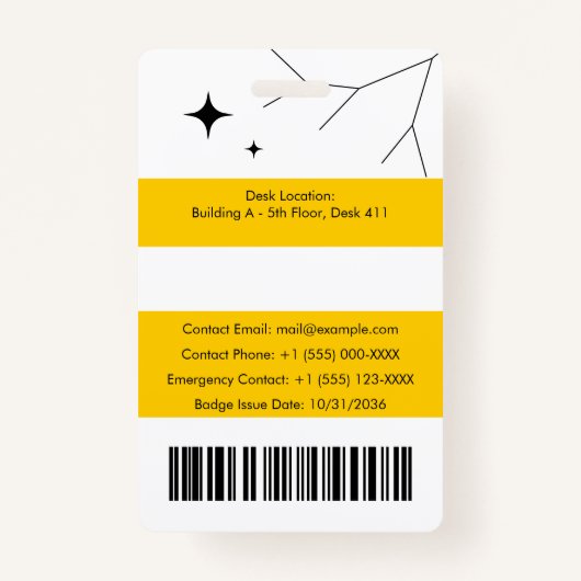 Custom employee ID Badge (Achterkant)