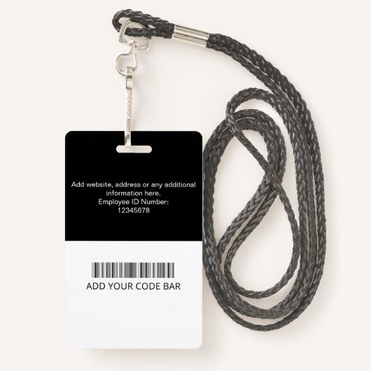 Custom Employee ID Badge (Achterkant met draagriem)