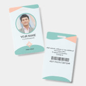 Custom Employee ID Badge (Voor- en achterkant)