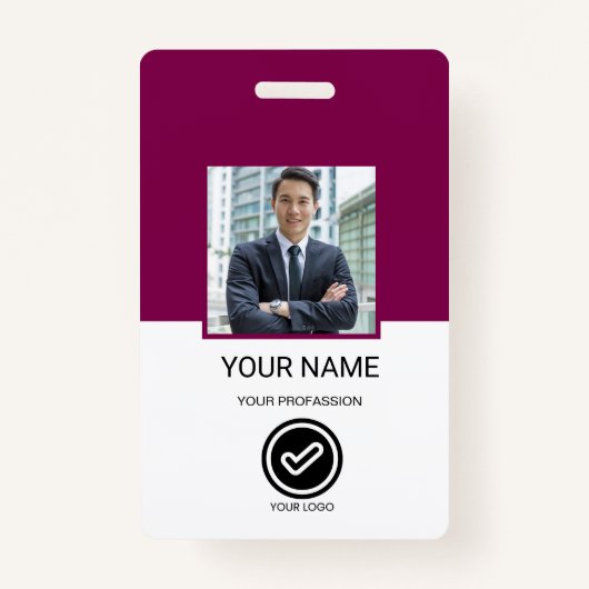 Custom Employee ID Badge (Voorkant)