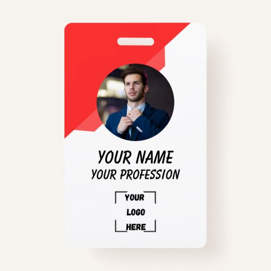 Custom Employee ID Badge with Photo (Voorkant)