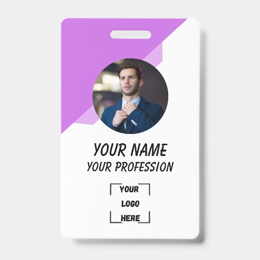 Custom Employee ID Badge with Photo (Voorzijde)