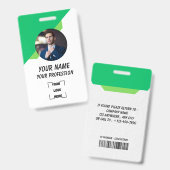 Custom Employee ID Badge with Photo (Voor- en achterkant)