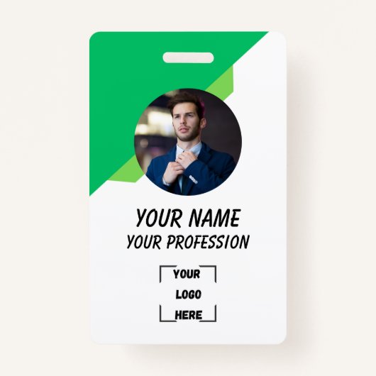 Custom Employee ID Badge with Photo (Voorkant)