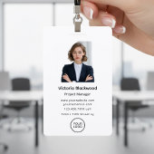 Custom Employee Name And Logo Photo Badge