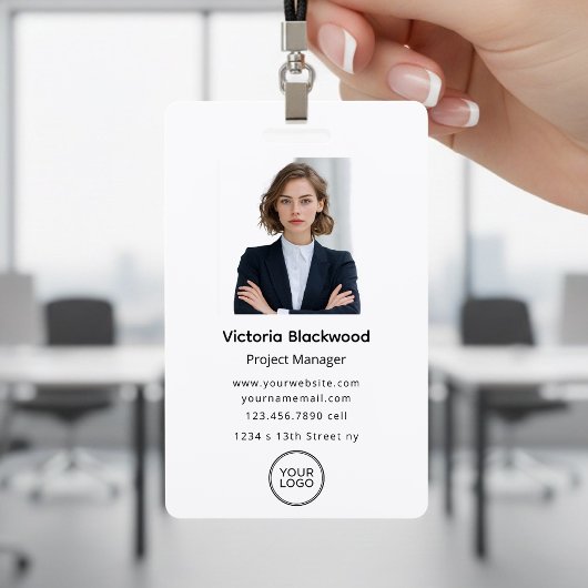  Custom Employee Name And Logo Photo Badge