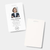 Custom Employee Name And Logo Photo Badge (Front & Back)