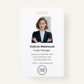  Custom Employee Name And Logo Photo Badge (Voorkant)
