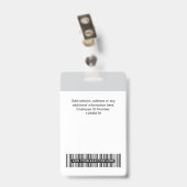 Custom Employee Name Business Logo Qr Code Badge (Achterkant met clip)