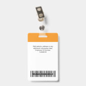 Custom Employee Name Business Logo Qr Code Badge (Achterkant met clip)