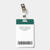 Custom Employee Name Business Logo Qr Code Badge (Achterkant met clip)