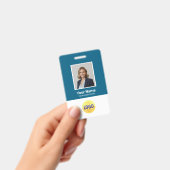 Custom Employee Photo, Bar Code, Logo, Name Badge (Handheld)