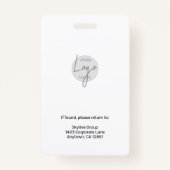 Custom Employee Photo ID Name Badge (Achterkant)