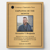 Custom Employee Photo Logo Gold Custom Awards Fotoplaat (Voorkant)
